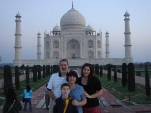 at the Taj Mahal